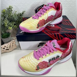 Women’s Axilus 2 Energized FILA Rose Floral Court Sneakers Size 10
